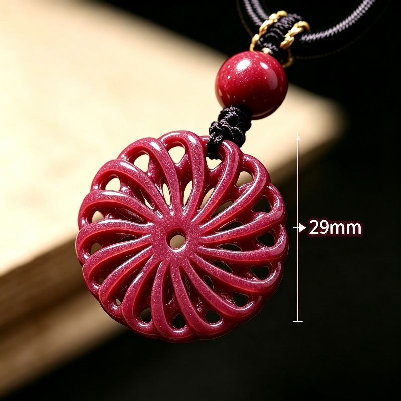 Women'S Fashion Jewellery - 세련된 붉은색 주홍옥 풍차 펜던트 목걸이,