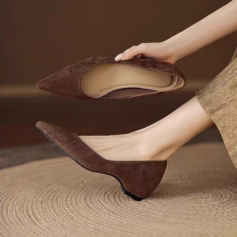 여름용 신상, 캐주얼한 디자인의 뾰족한 앞코 스웨이드  - Women'S Fashion Shoes 리뷰 및 가격