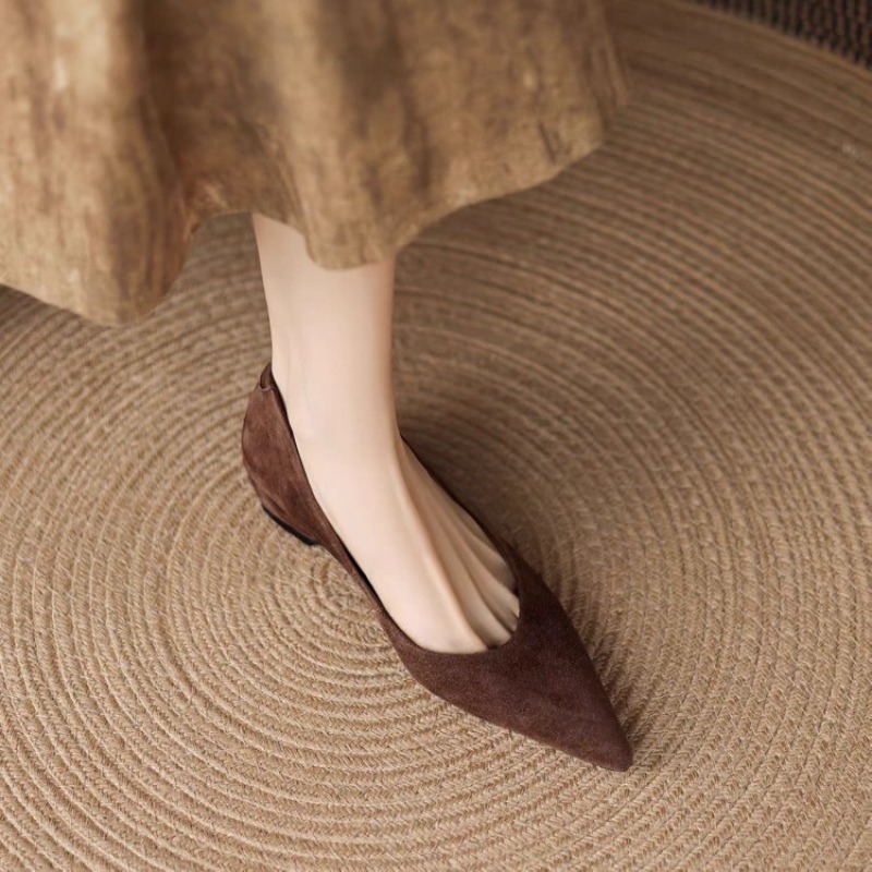여름용 신상, 캐주얼한 디자인의 뾰족한 앞코 스웨이드  - Women'S Fashion Shoes 리뷰 및 가격