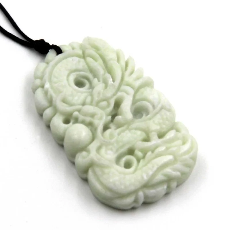 내추럴 화이트 옥 드래곤 피닉스 펜던트 목걸이, 매력적 - Women'S Fashion Jewellery 리뷰 및 가격