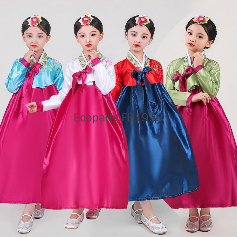 4 색 소녀 한복 드레스 한국 전통 고대 의상 어린이  - Women'S Fashion Korea 리뷰 및 가격
