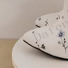 화이트 플로럴 프린트 니하이 부츠 포인티드 토 스틸레토 - Women'S Fashion Knee High Boots 리뷰 및 가격