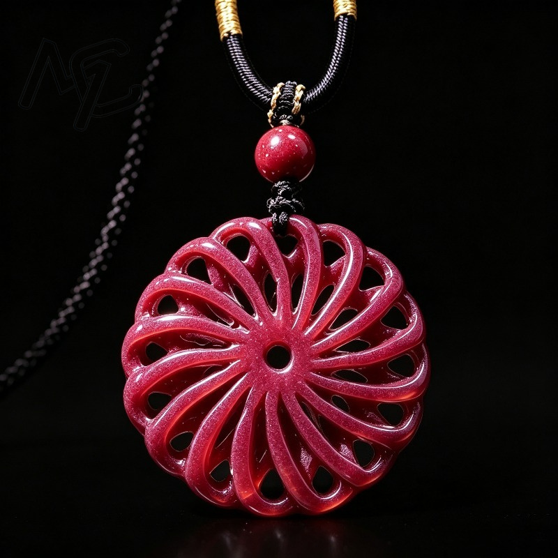 세련된 붉은색 주홍옥 풍차 펜던트 목걸이, 중국 수공예 - Women'S Fashion Jewellery 리뷰 및 가격